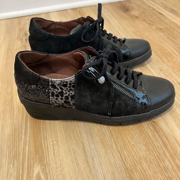 HISPANITAS Sporty Collection Black Sneakers Size 38/7.5 - Picture 7 of 8